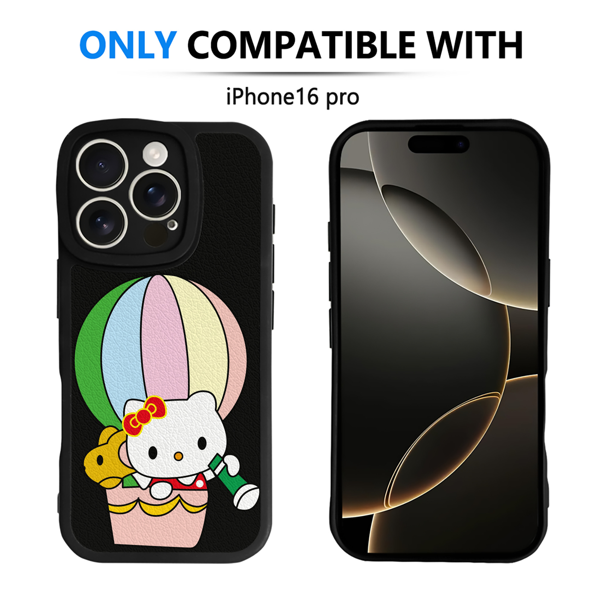（画像用） Hello Kitty ハローキティ 【iPhone 16シリーズ対応】シリコンスマホケース（レザー調） 材質：シリコン